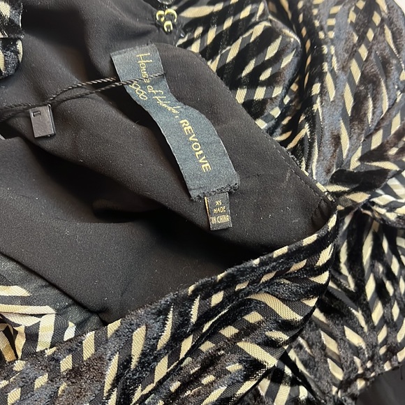 House of Harlow 1960 x revolve waterfall zebra print maxi dress XS - Picture 12 of 12